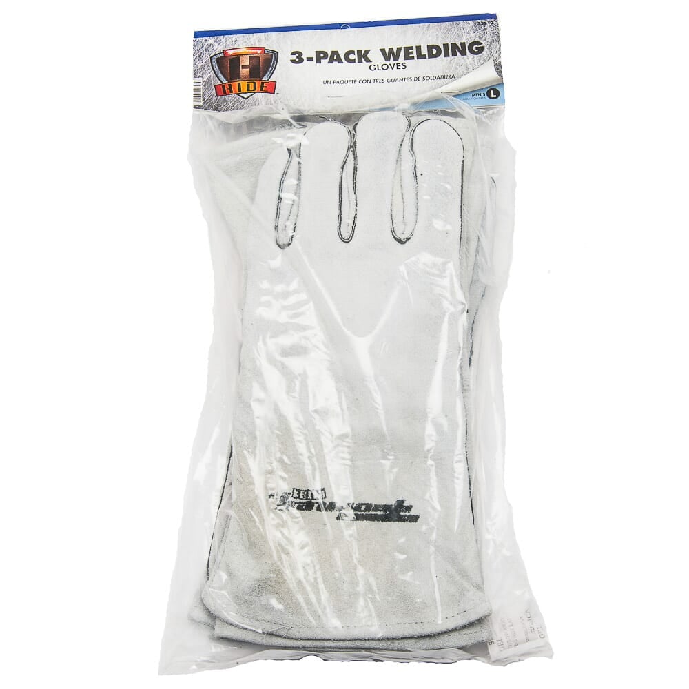 55212 Gray Welding Gloves, 3-Pack